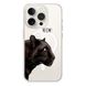 Чохол прозорий Print Meow with MagSafe для iPhone 13 PRO Pantera Black