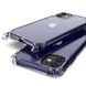 Чохол Crossbody Transparent на шнурку для iPhone 14 Plus Sea Blue