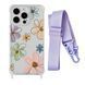 Чехол прозрачный с ремешком Print Flower для iPhone 11 PRO Spring Breeze/Glycine