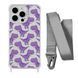 Чехол прозрачный с ремешком Print Dinosaur для iPhone 11 PRO Dinosaur/Silver