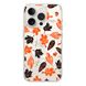 Чехол прозрачный Print AUTUMN with MagSafe для iPhone 14 PRO MAX Leaves Orange