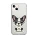 Чехол прозрачный Print Dogs для iPhone 15 Plus Glasses Bulldog Black