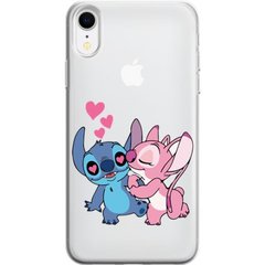 Чохол прозорий Print для iPhone XR Blue monster and Angel kiss купити