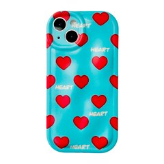Чехол Candy Heart Case для iPhone 14 Blue/Red