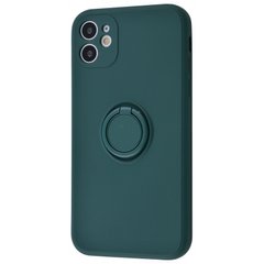 Чохол Silicone Case Full Camera Ring для iPhone 12 Forest Green купити