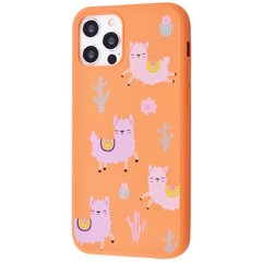 Чехол WAVE Fancy Case для iPhone 12 | 12 PRO Funny Llamas Orange купить