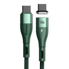Кабель Baseus Zinc Magnetic Safe Data Cable Type-C to Type-C 100W (1.5m) Green купити