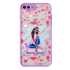 Чехол AVENGER Print для iPhone 7 Plus | 8 Plus Girl Pink and Heart Glycine купить