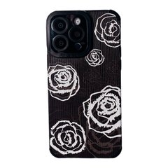Чохол Ribbed Case для iPhone 15 PRO Rose Black/White