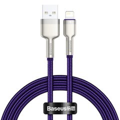 Кабель Baseus Cafule Metal Lightning 2.4A (1m) Purple купити
