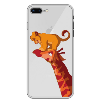 Чохол прозорий Print Lion King для iPhone 7 Plus | 8 Plus Giraffe/Simba - ash-mobile.com.ua - фото 1