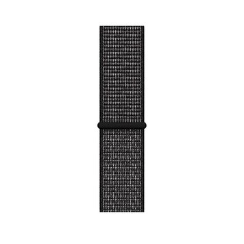 Ремінець Nylon Loop з липучкою для Apple Watch 42mm | 44mm | 45mm | 46mm | 49mm Reflector Black - ash-mobile.com.ua - фото 1