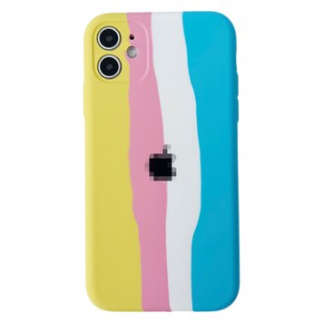 Чохол Rainbow FULL+CAMERA Case для iPhone 13 PRO MAX Yellow/Pink/Blue - ash-mobile.com.ua - фото 1