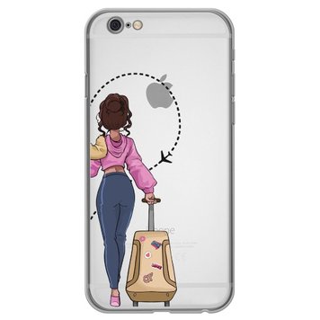 Чехол прозрачный Print Adventure Girls для iPhone 6 | 6s Beige Bag - ash-mobile.com.ua - фото 1