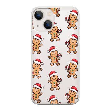 Чохол прозорий Print NEW YEAR для iPhone 14 Сookie Red Hat - ash-mobile.com.ua - фото 1
