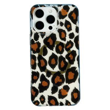 Чохол Transparent Print with MagSafe для iPhone 15 Leopard Brown - ash-mobile.com.ua - фото 1
