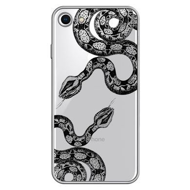 Чохол прозорий Print Snake для iPhone 7 | 8 | SE 2 | SE 3 Python купити