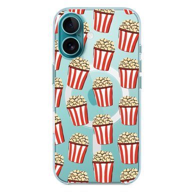 Чехол прозрачный Print FOOD with MagSafe для iPhone 17 Popcorn