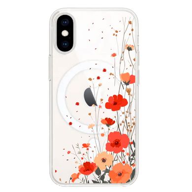 Чехол прозрачный Print Flower with MagSafe для iPhone XS MAX Autumn Blossom - ash-mobile.com.ua - фото 1