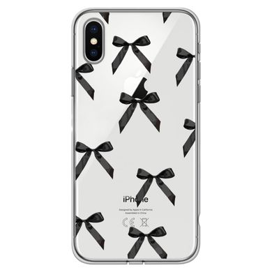 Чехол прозрачный Print Mood swings для iPhone X | XS Bow Black - ash-mobile.com.ua - фото 1