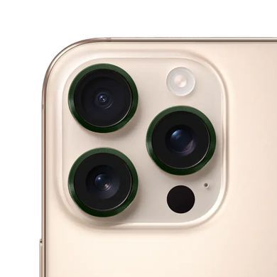 Захисне скло Metal Classic на камеру для iPhone 16 PRO | 16 PRO MAX Dark Green - ash-mobile.com.ua - фото 3