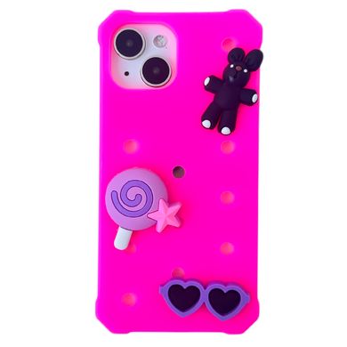 Чохол Crocsі Case + 3шт Jibbitz для iPhone 11 PRO Electrik Pink купити
