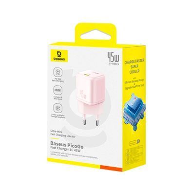СЗУ Baseus PicoGo GaN Fast Charger 1C 45W Pink - ash-mobile.com.ua - фото 4