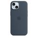 Чехол Silicone Case Full OEM+MagSafe для iPhone 15 Storm Blue