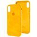 Чохол Alcantara Full для iPhone X | XS Yellow
