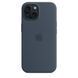 Чехол Silicone Case Full OEM+MagSafe для iPhone 15 Storm Blue
