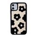 Чехол Plush Case для iPhone 12 | 12 PRO Flower Biege/Black купить
