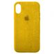 Чохол Alcantara Full для iPhone X | XS Yellow