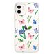 Чохол прозорий Print Butterfly with MagSafe для iPhone 11 Pink купити