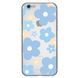 Чохол прозорий Print Flower Color для iPhone 6 | 6s Blue