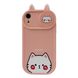 Чехол Animal + Camera Case для iPhone XR Cat Pink