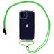 Чохол Crossbody Transparent на шнурку для iPhone 12 MINI Lime Green
