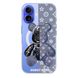 Чехол прозрачный Print Robot Bear with MagSafe для iPhone 16 Lavender Grey