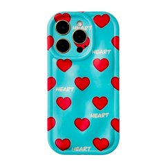 Чехол Candy Heart Case для iPhone 14 PRO Blue/Red