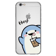 Чехол прозрачный Print Shark для iPhone 6 Plus | 6s Plus Shark Cocktail купить