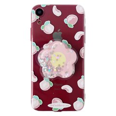 Чохол Popsocket Flower Peach Case для iPhone XR Clear Pink купити