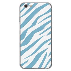 Чохол прозорий Print Animal Blue для iPhone 6 | 6s Zebra купити