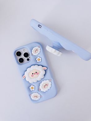 Чехол 3D Sheep Case для iPhone 15 Blue - ash-mobile.com.ua - фото 5