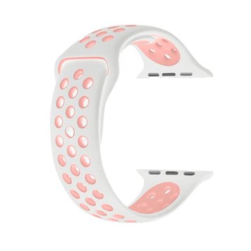 Ремінець Nike Sport Band для Apple Watch 42mm | 44mm | 45mm | 46mm | 49mm White/Light Pink - ash-mobile.com.ua - фото 1