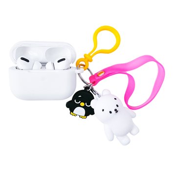 Чохол Cute Charm для AirPods PRO Bear and penguin White - ash-mobile.com.ua - фото 1