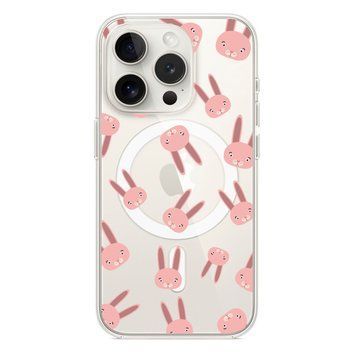 Чохол прозорий Print Animals with MagSafe для iPhone 11 PRO MAX Rabbit - ash-mobile.com.ua - фото 1