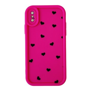 Чехол Wilkins Case для iPhone X | XS Tiny Hearts Electric Pink - ash-mobile.com.ua - фото 1