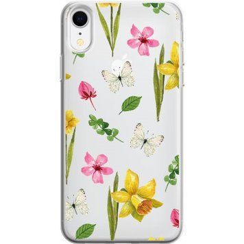 Чохол прозорий Print Butterfly для iPhone XR White - ash-mobile.com.ua - фото 1