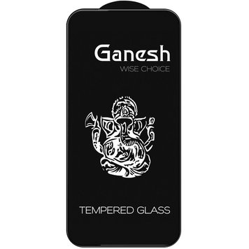 Захисне скло 3D Ganesh (Full Cover) для iPhone 15 PRO Black - ash-mobile.com.ua - фото 1