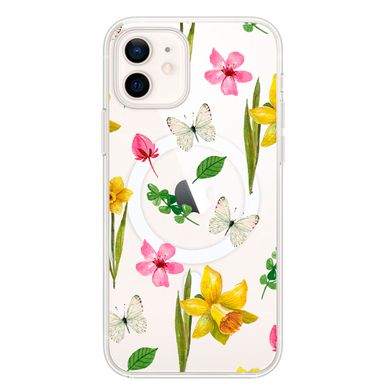 Чохол прозорий Print Butterfly with MagSafe для iPhone 11 White купити