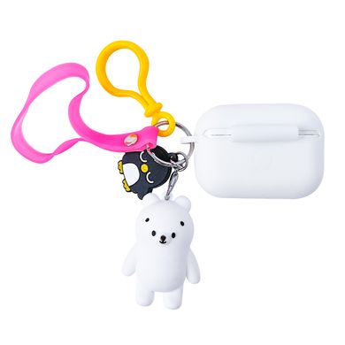 Чехол Cute Charm для AirPods PRO Bear and penguin White